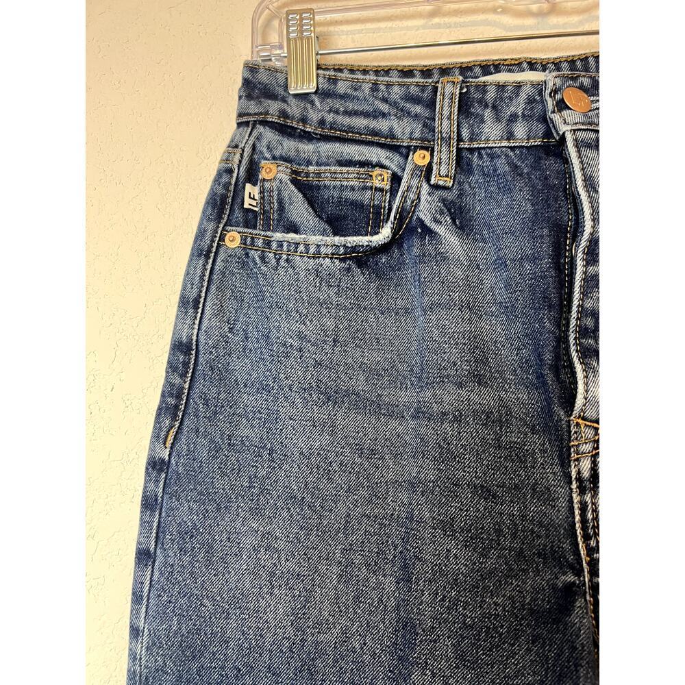 Lovers + Friends Reece High Rise Rigid Slim Straight Jeans Size 24 - Picture 3 of 8